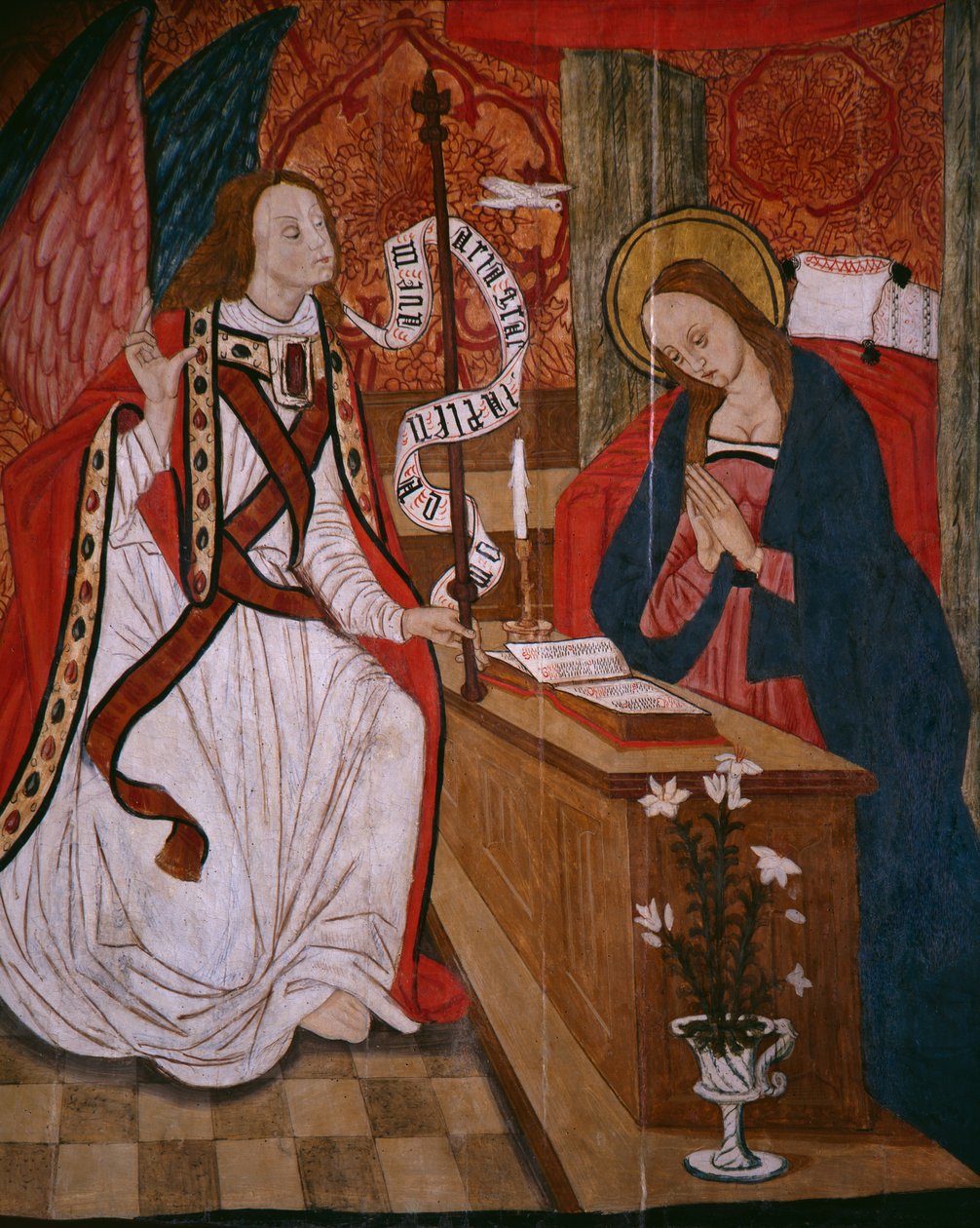 Bebudelse, panel fra kirken San Andres of Tortura, slutten av 1400-tallet - begynnelsen av 1500-tallet (malt tre) av Spanish School