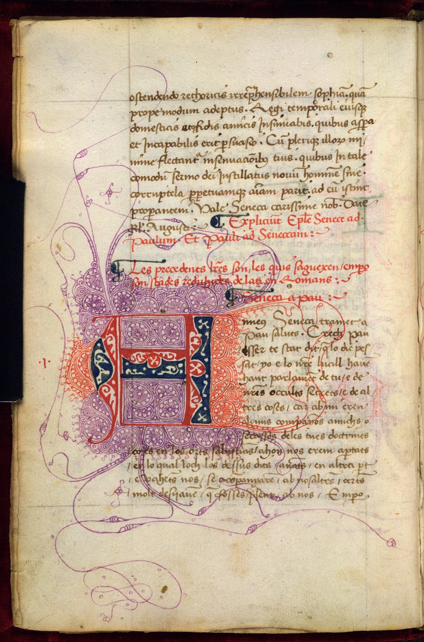 Burney 252, f. 4v, Puzzle initial 