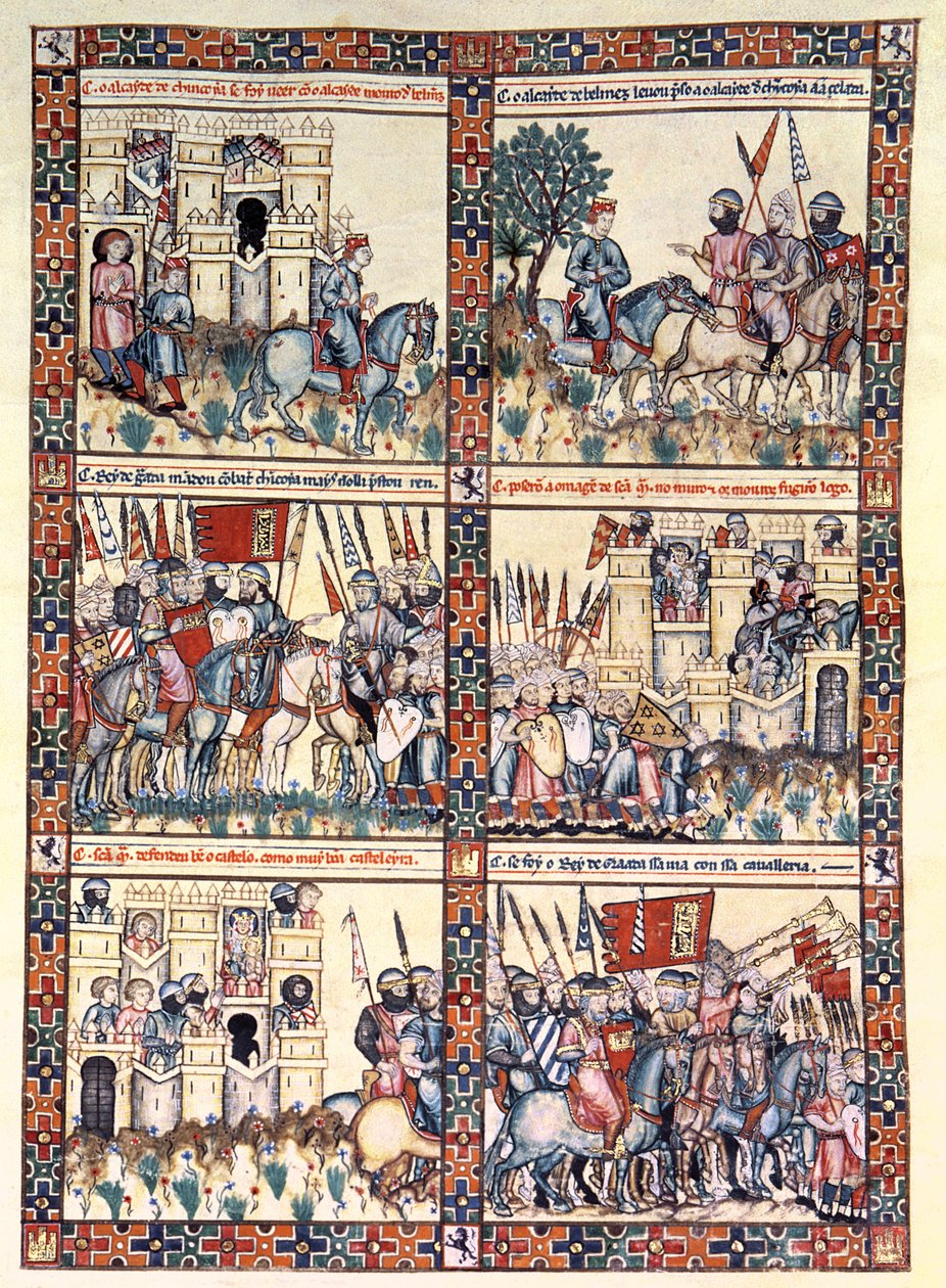 Cantiga 187, en av 420 musikalske komposisjoner som forteller jomfruens mirakler, skrevet på galisisk for Alfonso X 