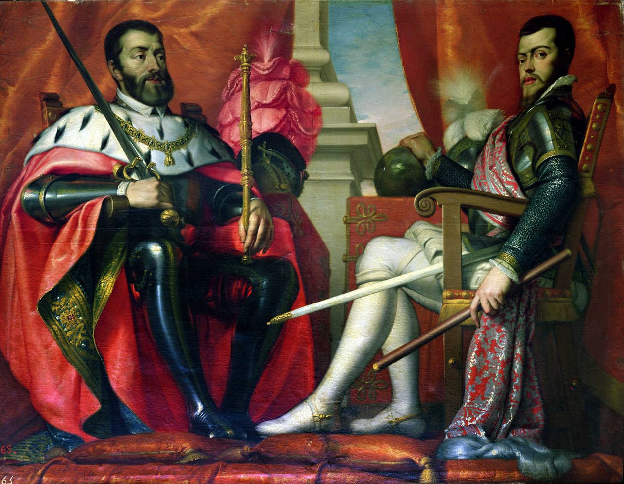 Carlos I (1500-58) og Felipe II (1527-99) av Spanish School