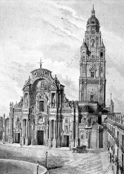 Katedralen i Murcia, Spania av Spanish School