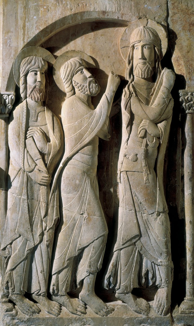 Kristus og pilegrimene til Emmaus, laget av mesteren til Saint Dominic of Silos av Spanish School