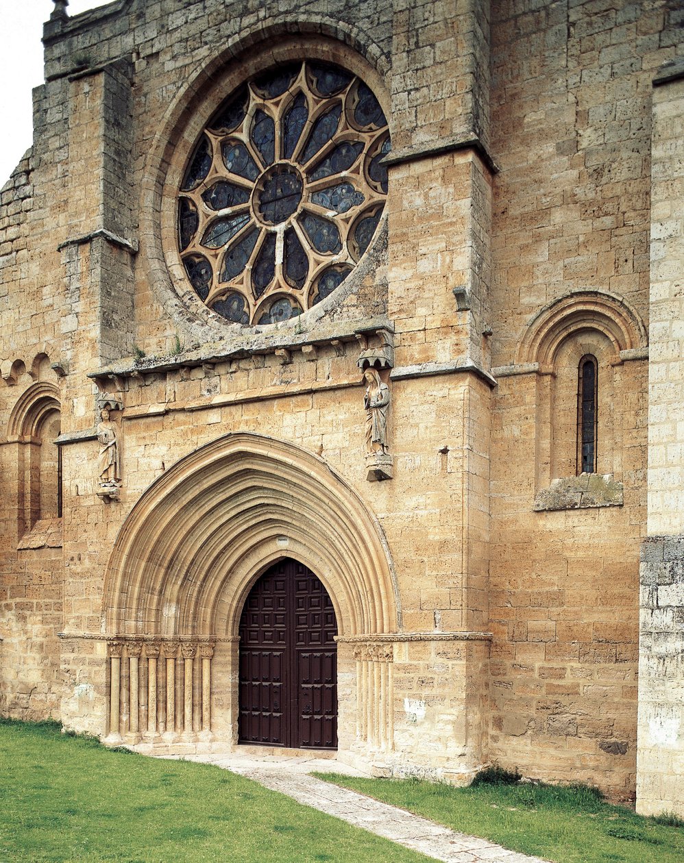 Collegiate Church of Santa Maria del Manzano, Castrojeriz, Burgos, Spania av Spanish School