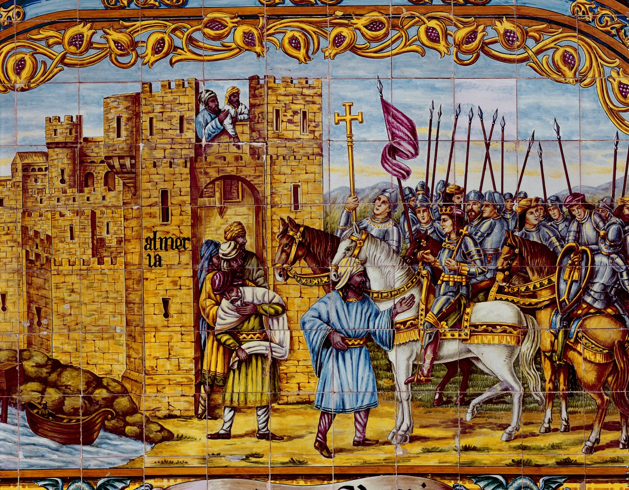 Erobringen av Almeria av de katolske kongene i 1488 (keramikk) (detalj av 400253) av Spanish School
