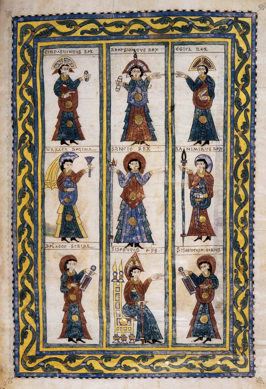 Council of Hispanic Bishops under den vestgotiske okkupasjonen mellom 506 og 679 sannsynligvis et Council of Tolede, fra Glosas Emilianenses, 992-994 (belyst manuskript) av Spanish School