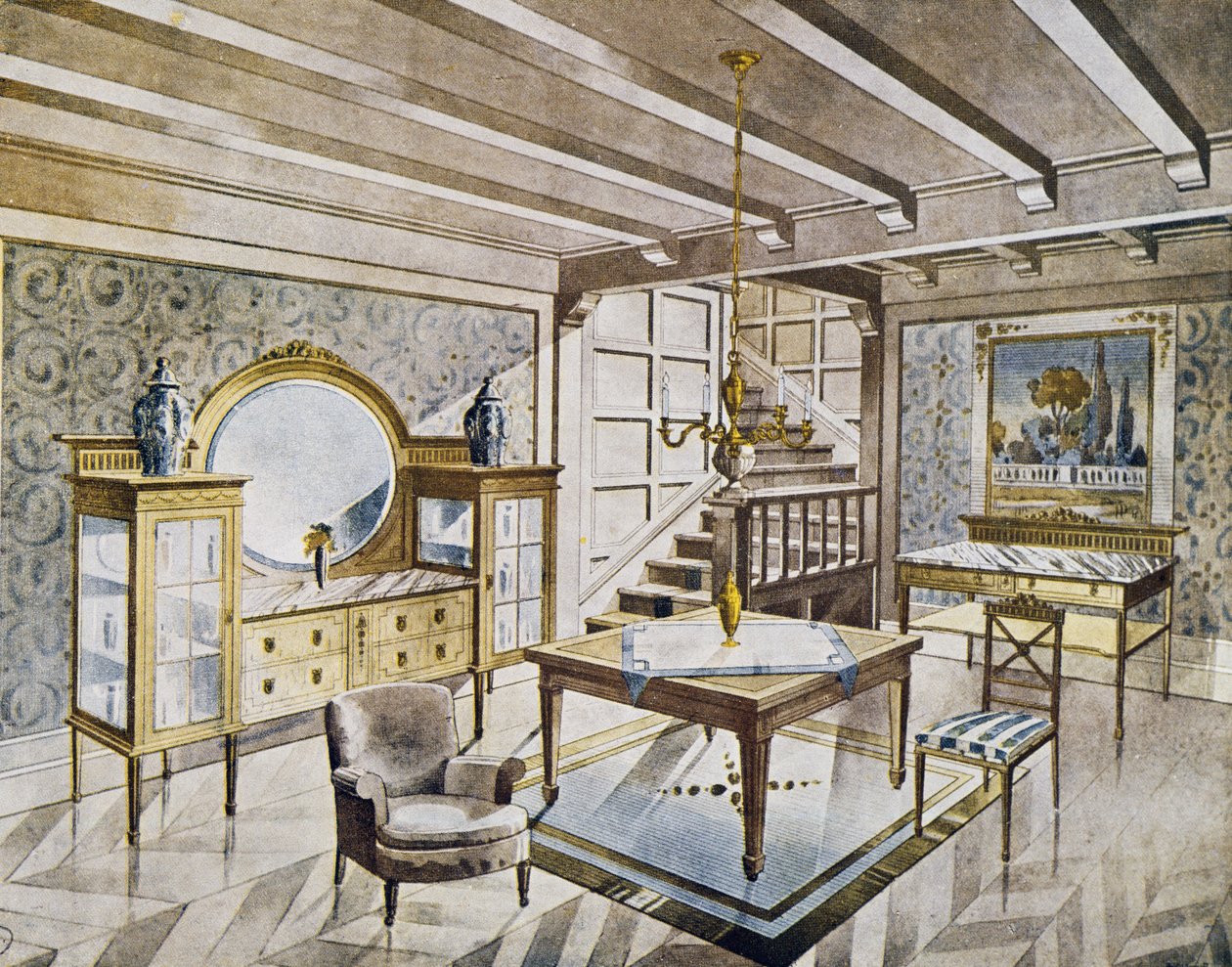 Design av stuer, ca 1900, Spania, 1900-tallet av Spanish School