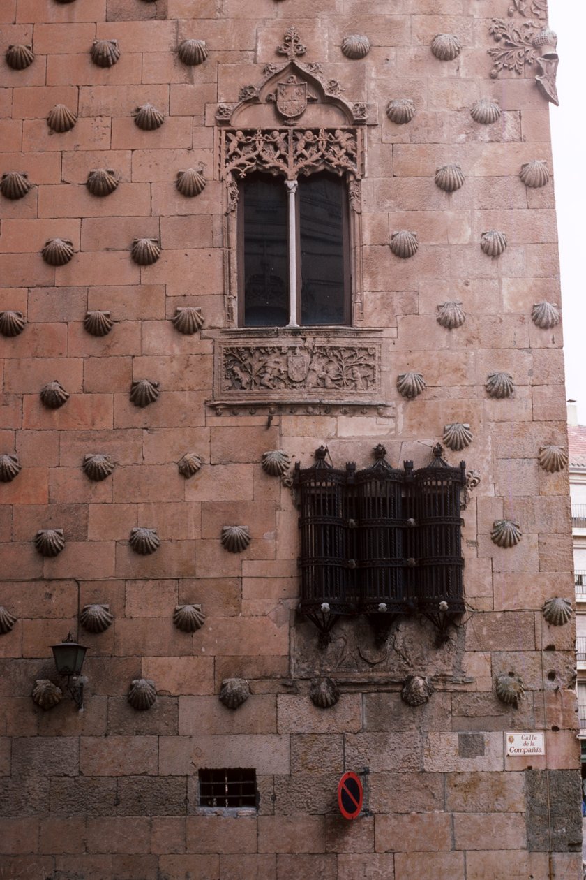 Detalj av utsiden av Casa de las Conchas (bilde) av Spanish School