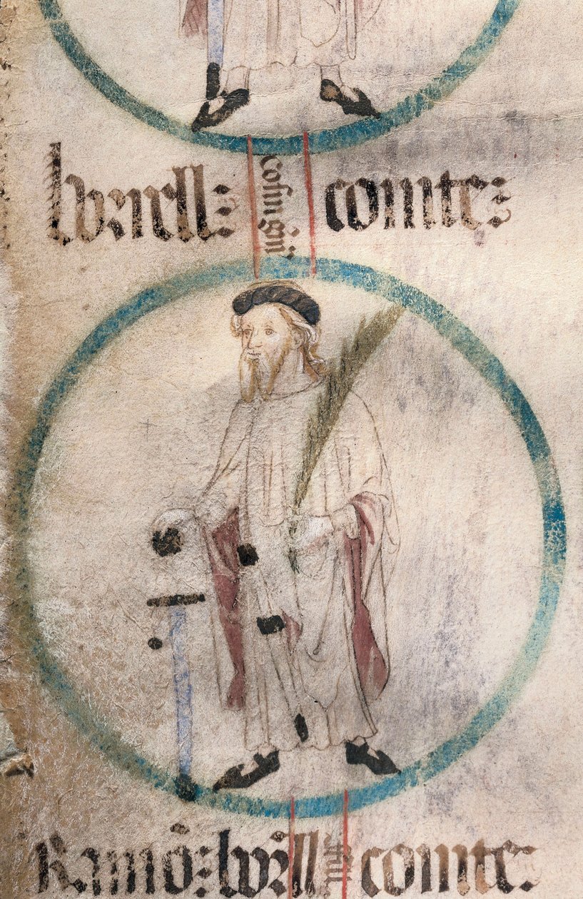 Gotisk kunst: portrett av Borrell II (934-992), jarl av Barcelona. Miniatyr i "Genealogi av kongene av Aragon og grevene av Barcelona". 14.-15. århundre. av Spanish School