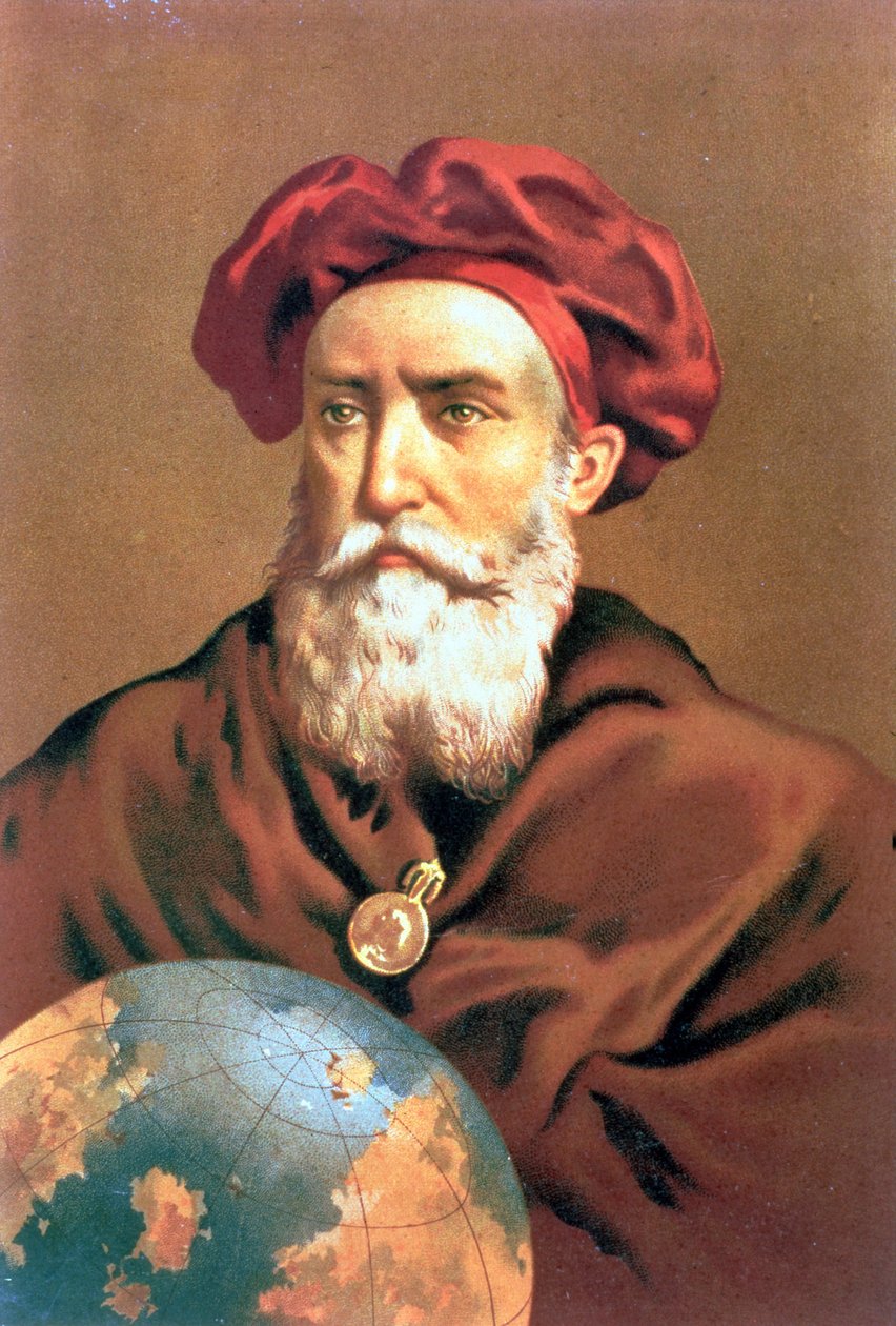IND 123 0784502/2 Vasco da Gama (ca. 1469-1525) portugisisk navigatør av Spanish School