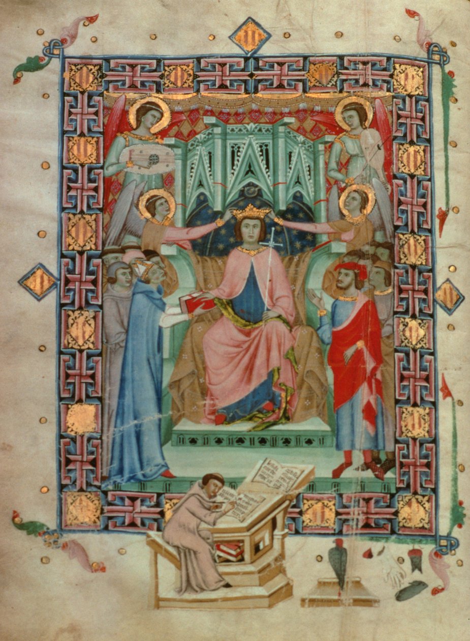 Jaime II av Mallorca (1315-49) sverget inn som konge, av Romeu Despoal av Spanish School