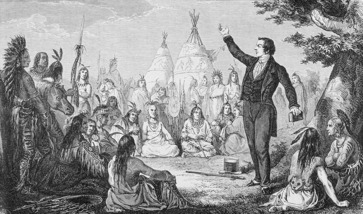 Joseph Smith, grunnlegger av Mormonkirken, Preaching to Indians, fra 