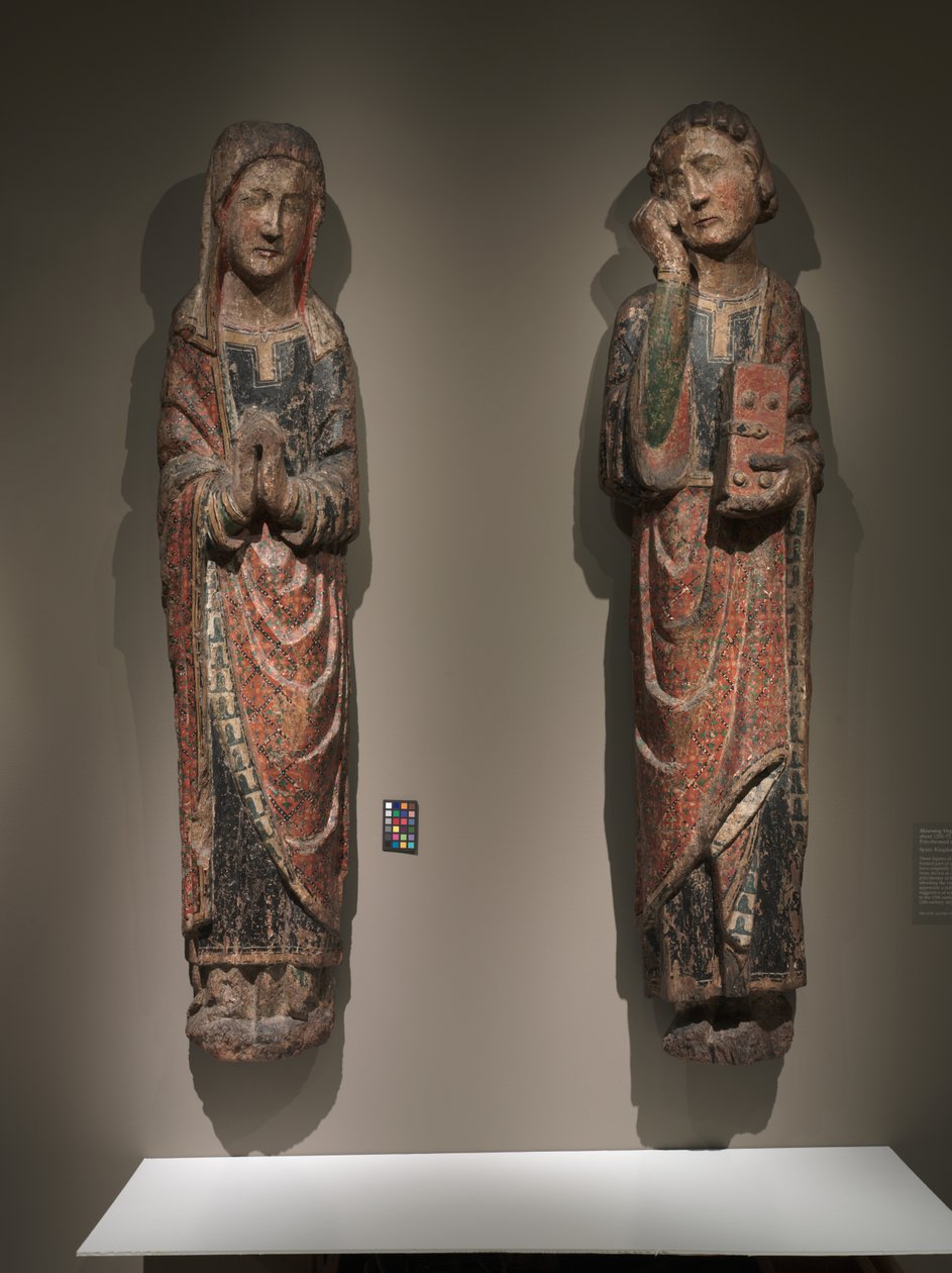 Mourning Saint John and Mourning Virgin, kongeriket Castilla og Leon, ca. 1250-1275 av Spanish School