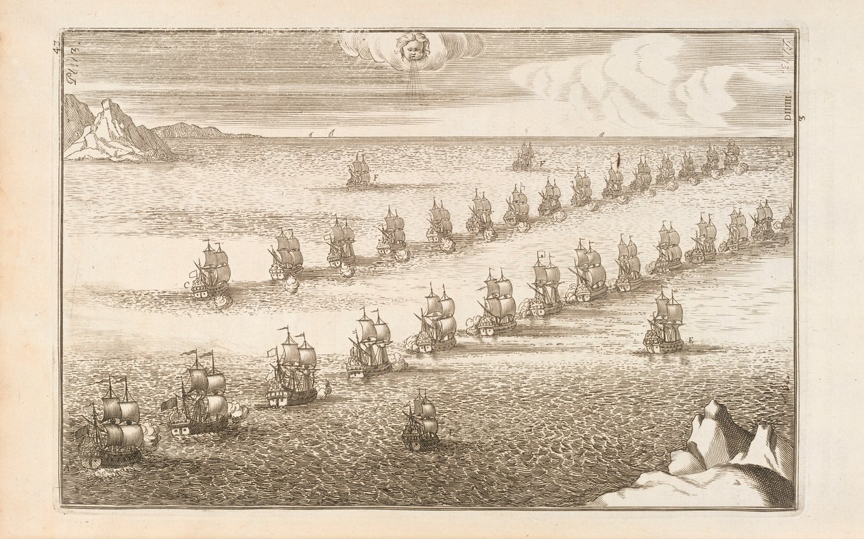 Side 43 fra The Art of the Naval Armies av Paul Hoste, Leon, 1727 av Spanish School