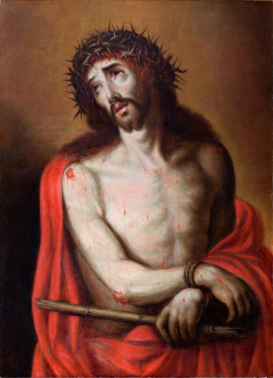 Menighetsmuseum. Maleri. Ecce homo. Madrid skole. Olje på lerret. 17. århundre. av Spanish School