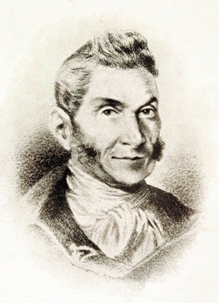 "Portrett av Bartolome Jose Gallardo Blanco (1776-1852), spansk intellektuell" 1800-tallet (litografi) av Spanish School