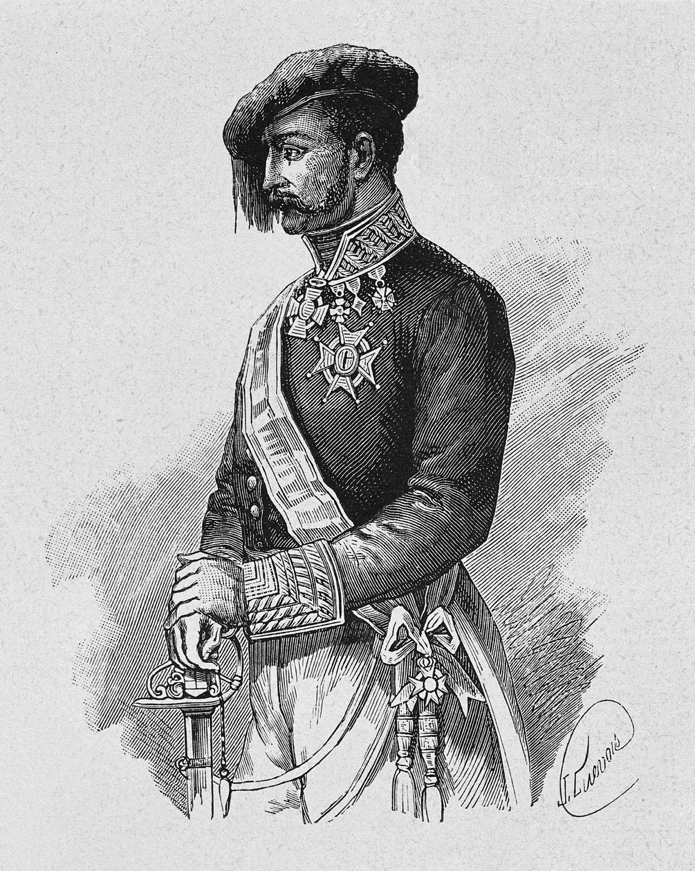 Portrett av karlistgeneral Tomas Zumalacarregui (1788–1835) av Spanish School