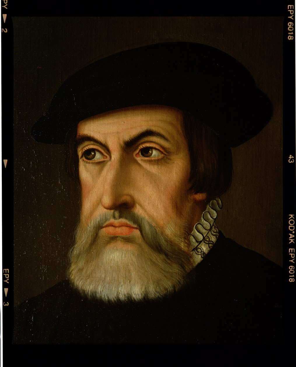 Portrett av Hernan Cortes (1485-1547) (olje på lerret) av Spanish School