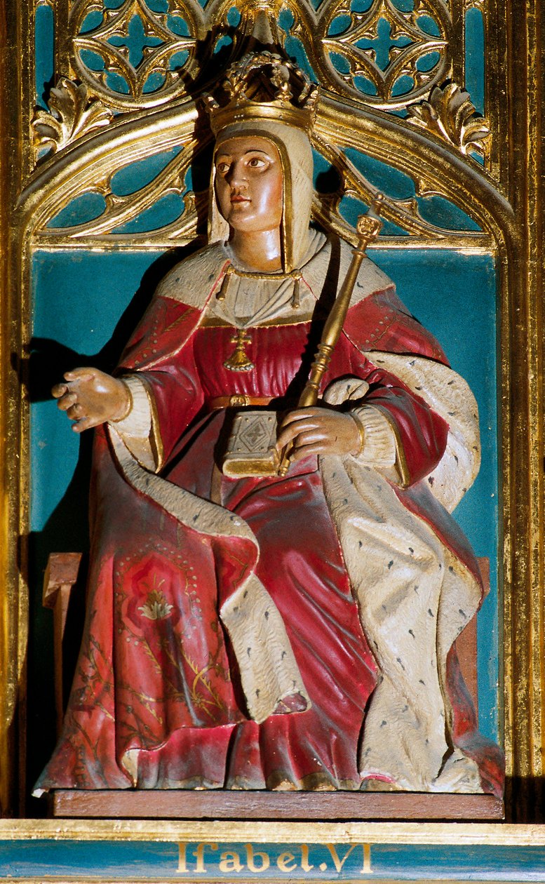 Portrett av Isabella I, kalt katolikken (1451-1504) av Spanish School