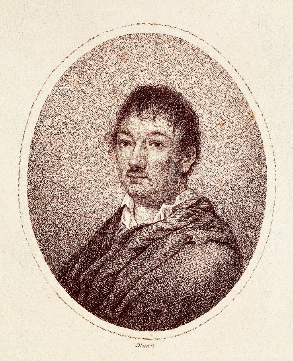 Portrett av Leandro Fernandez de Moratin (1760-1828), spansk forfatter. Gravering 1800-tallet. Nasjonalbiblioteket i Madrid. av Spanish School