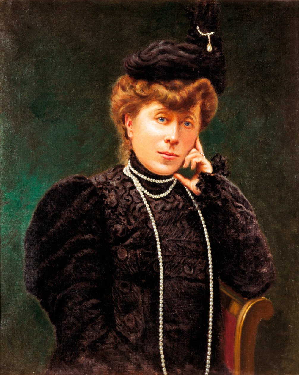 Portrett av hertuginnen av Maria del Carmen Villahermosa (1815-1905). Anonymt maleri. Slutten av 1800-tallet. av Spanish School