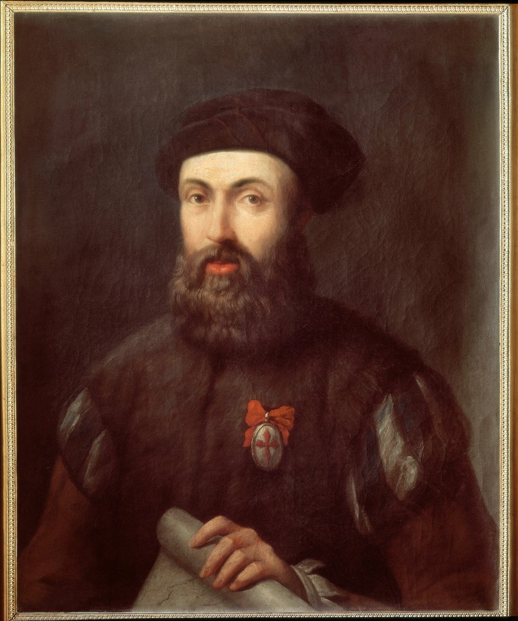 Portrett av den portugisiske navigatøren og oppdageren Ferdinand Magellan av Spanish School