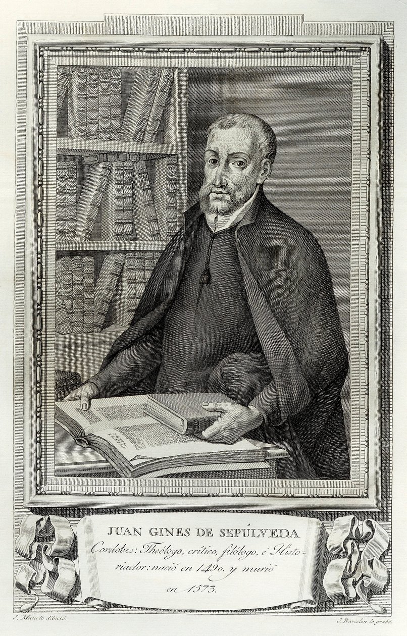Portrett av den spanske humanisten og religiøse Juan Gines de Sepulveda (1490-1573) av Spanish School