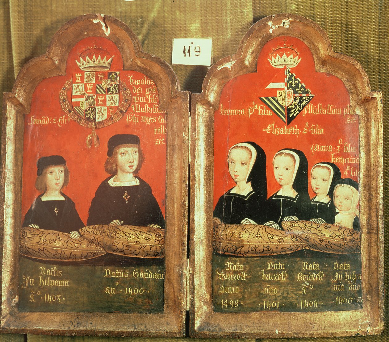 Portretter av barna til Philip I (1478-1506) The Handsome og Joanna 