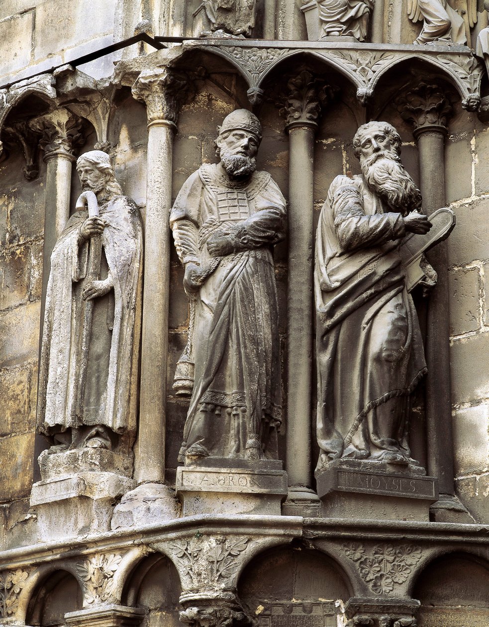 Skulptur fra katedralen Santa Maria de Burgos 1221-1568, Spania. Porten til Sarmental av Spanish School