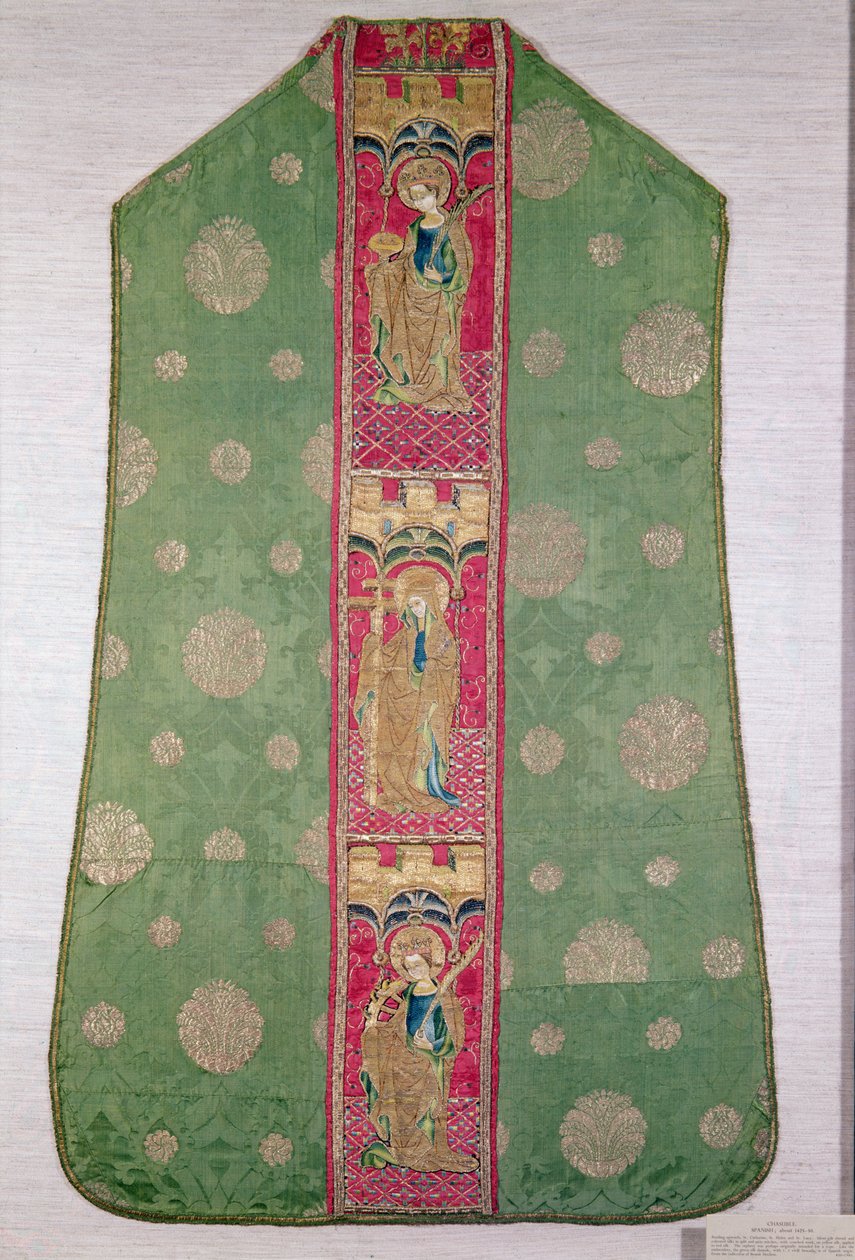 Spansk Chasuble, ca. 1425-50 (brodert silke) av Spanish School
