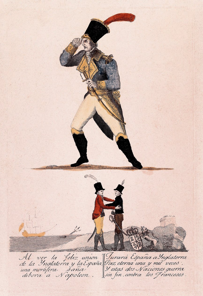Spansk uavhengighetskrig: Napoleon står overfor alliansen mellom Spania og England av Spanish School