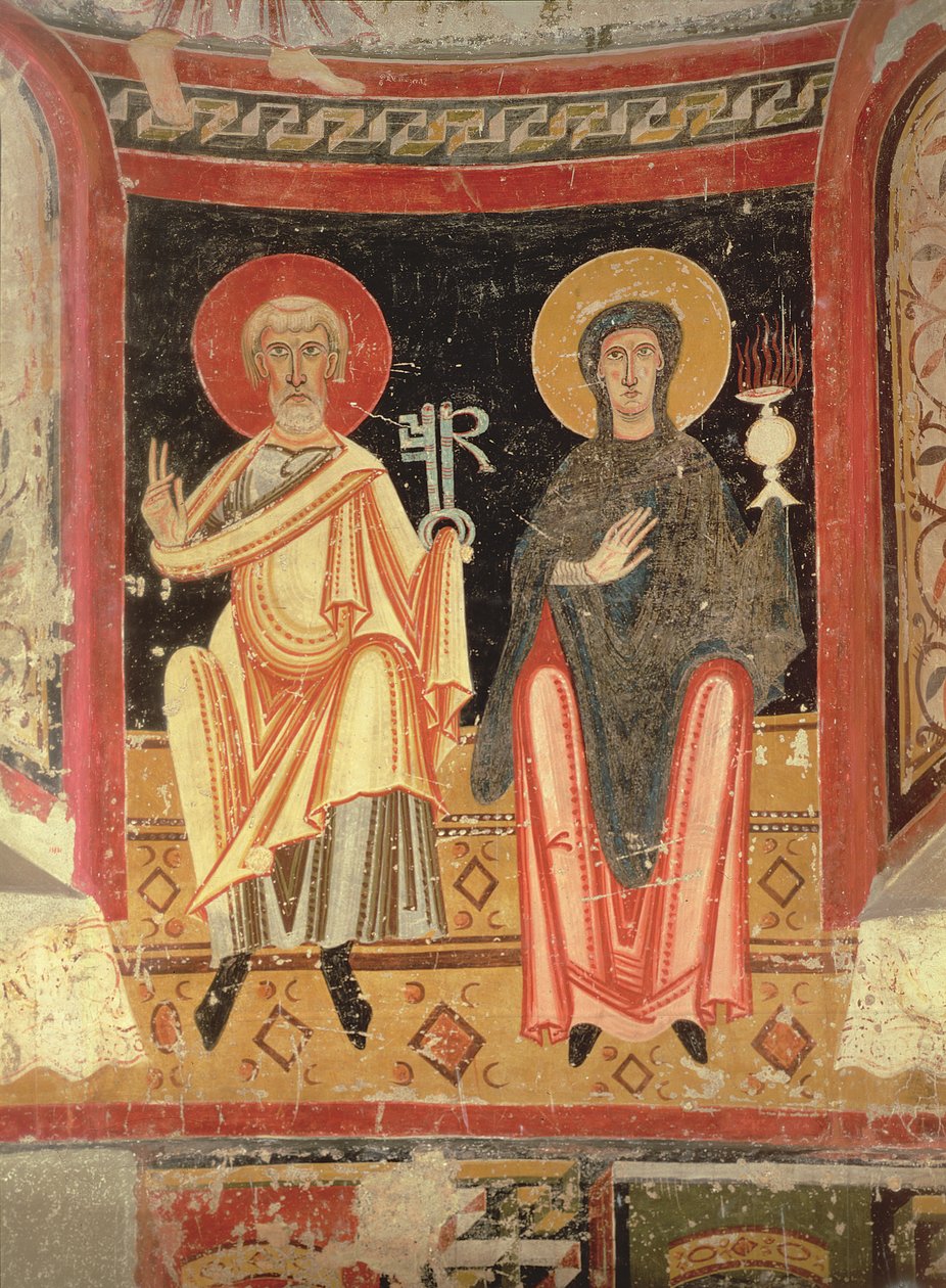 St. Peter og Madonna, fra apsis til Sant Pere i El Burgal av Spanish School