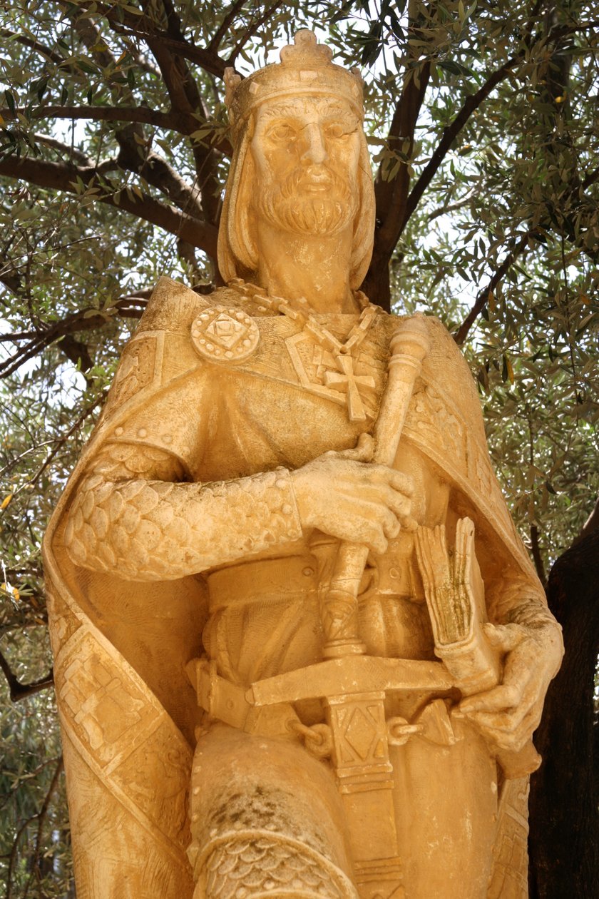 Statue av Alfonso X (1221-84) Den vise av Spanish School