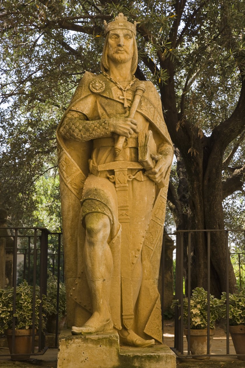 Statue av Alfonso X El Sabio av Spanish School