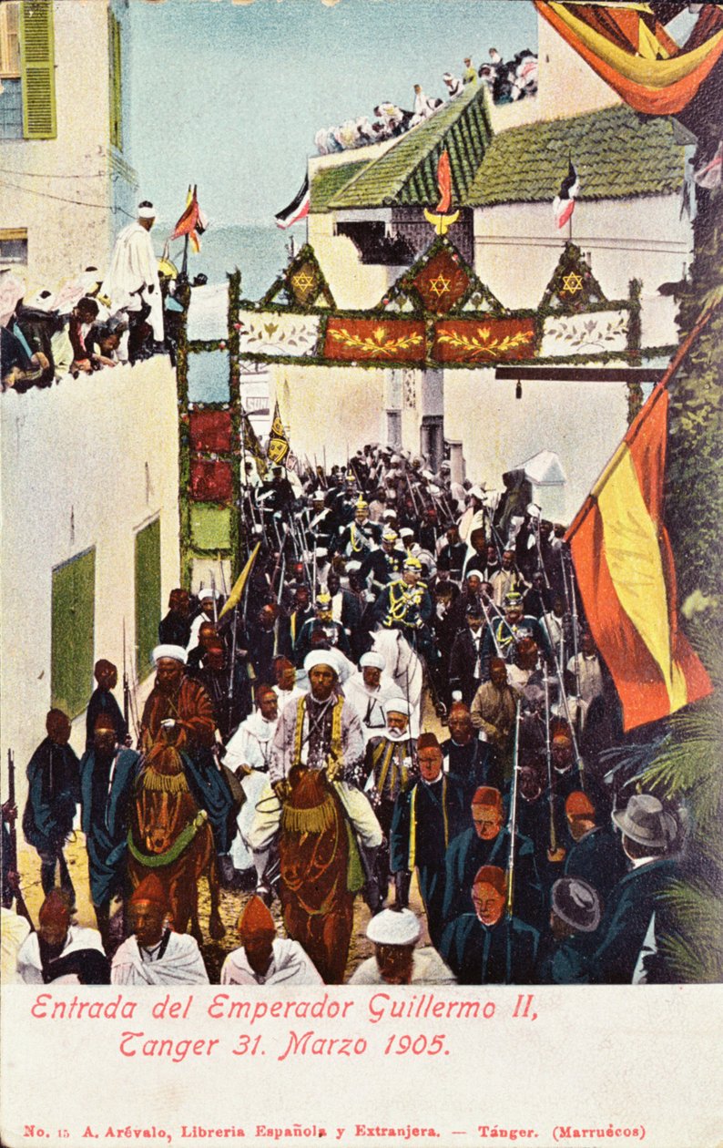 Kaiser Wilhelm II (1859-1941) inntog i Tanger, 31. mars 1905 av Spanish School