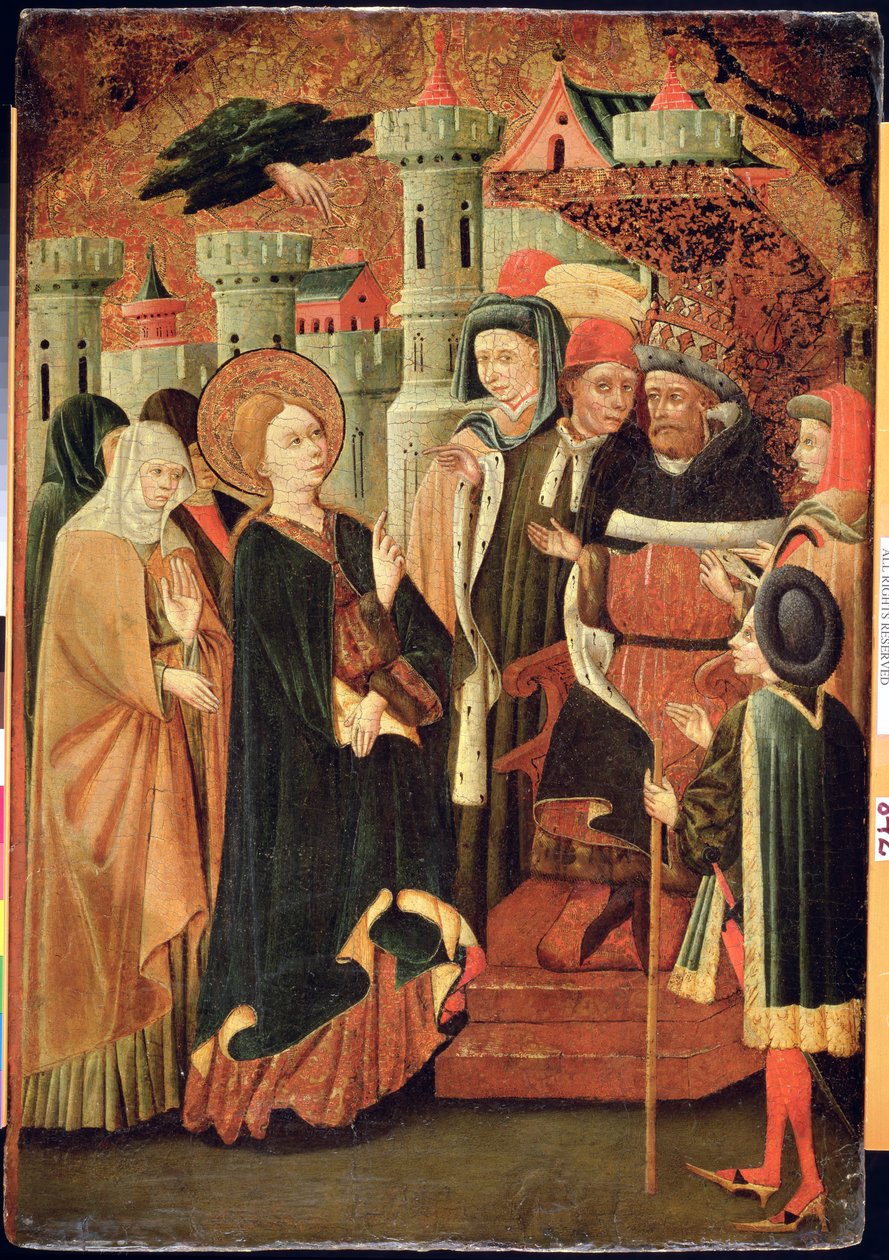 The Sanctification of a Woman (tempera på panel) av Spanish School