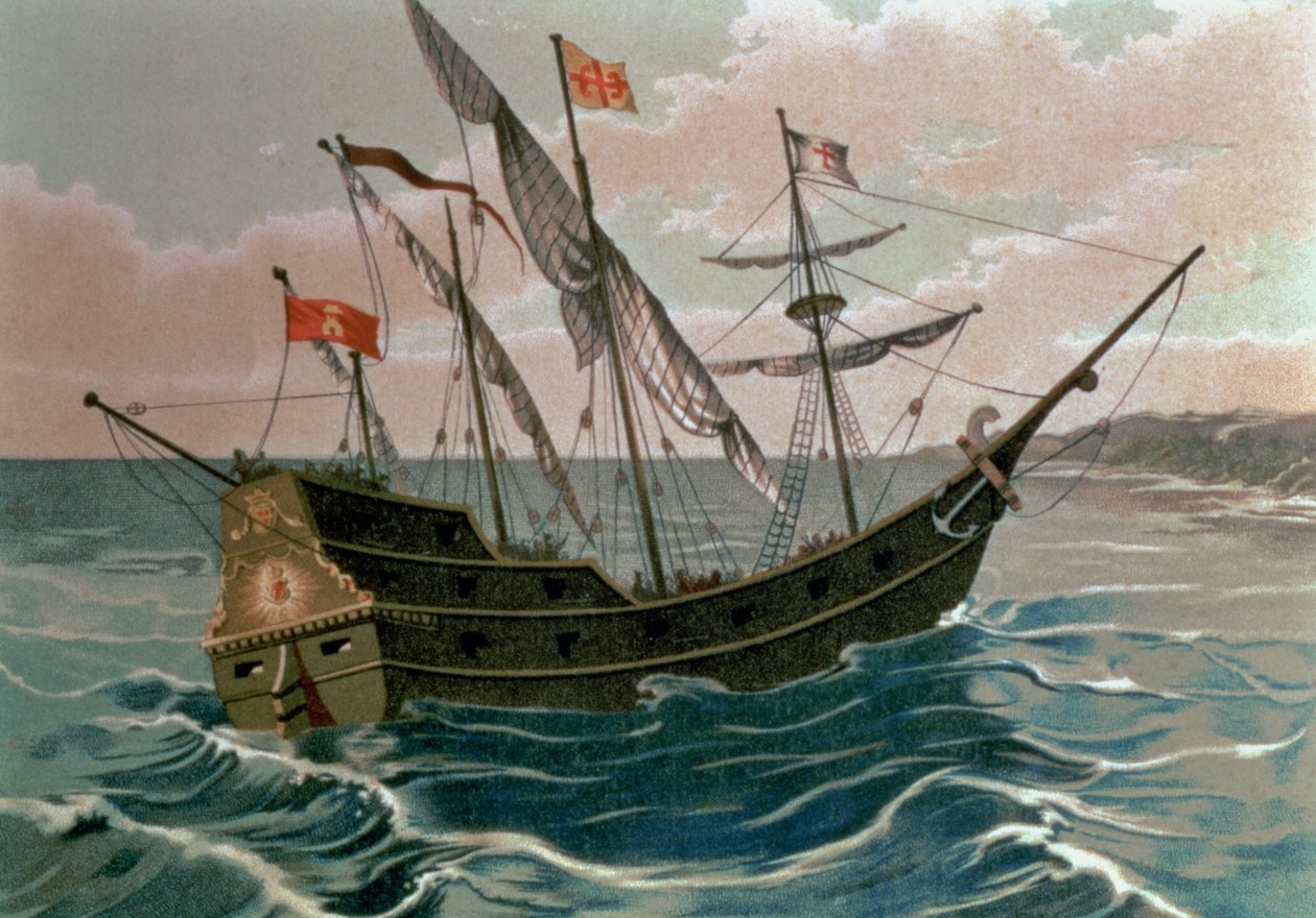 The Santa Maria Approaching the Coast of the New World in 1492, from 