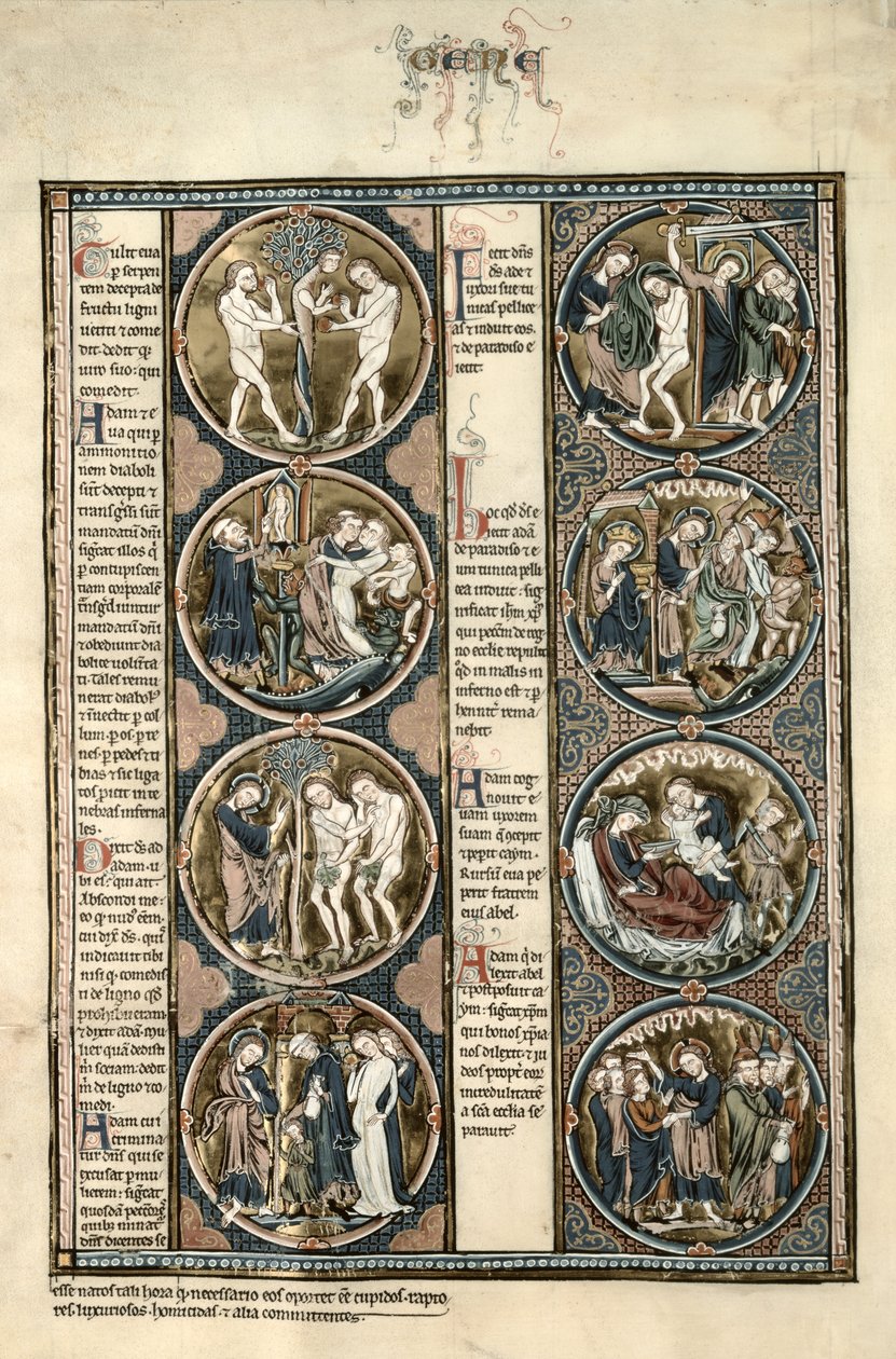 Toledo Bibelen Moralisee f.7v av Spanish School