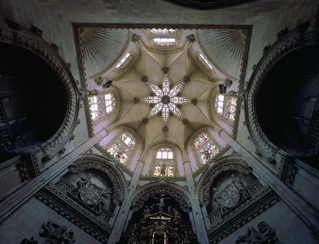 Taket på Capilla del Condestable, slutten av 1400-tallet av Spanish School