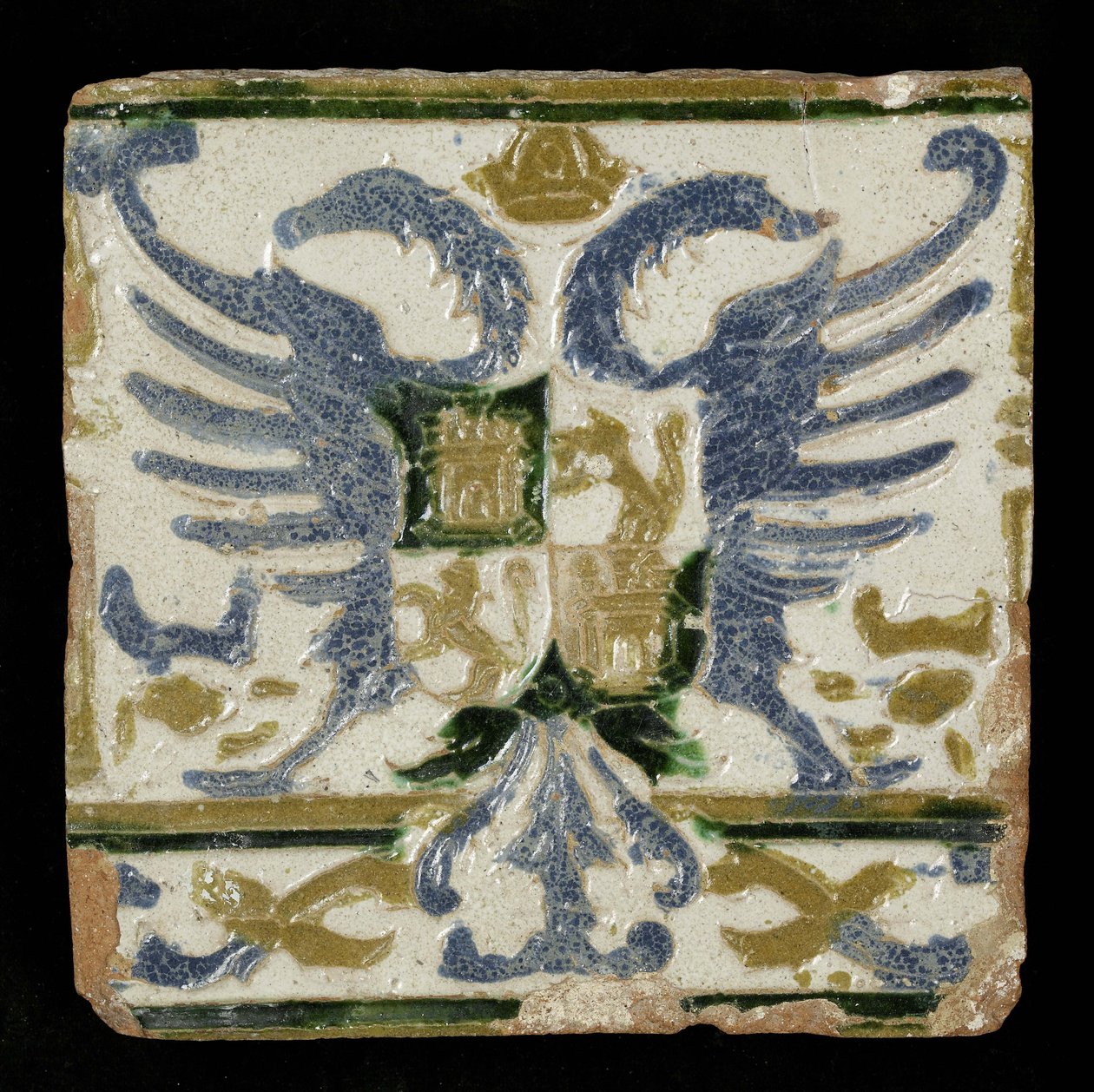 Flis med armene til Leon og Castilla, 1525 (lertøy) av Spanish School
