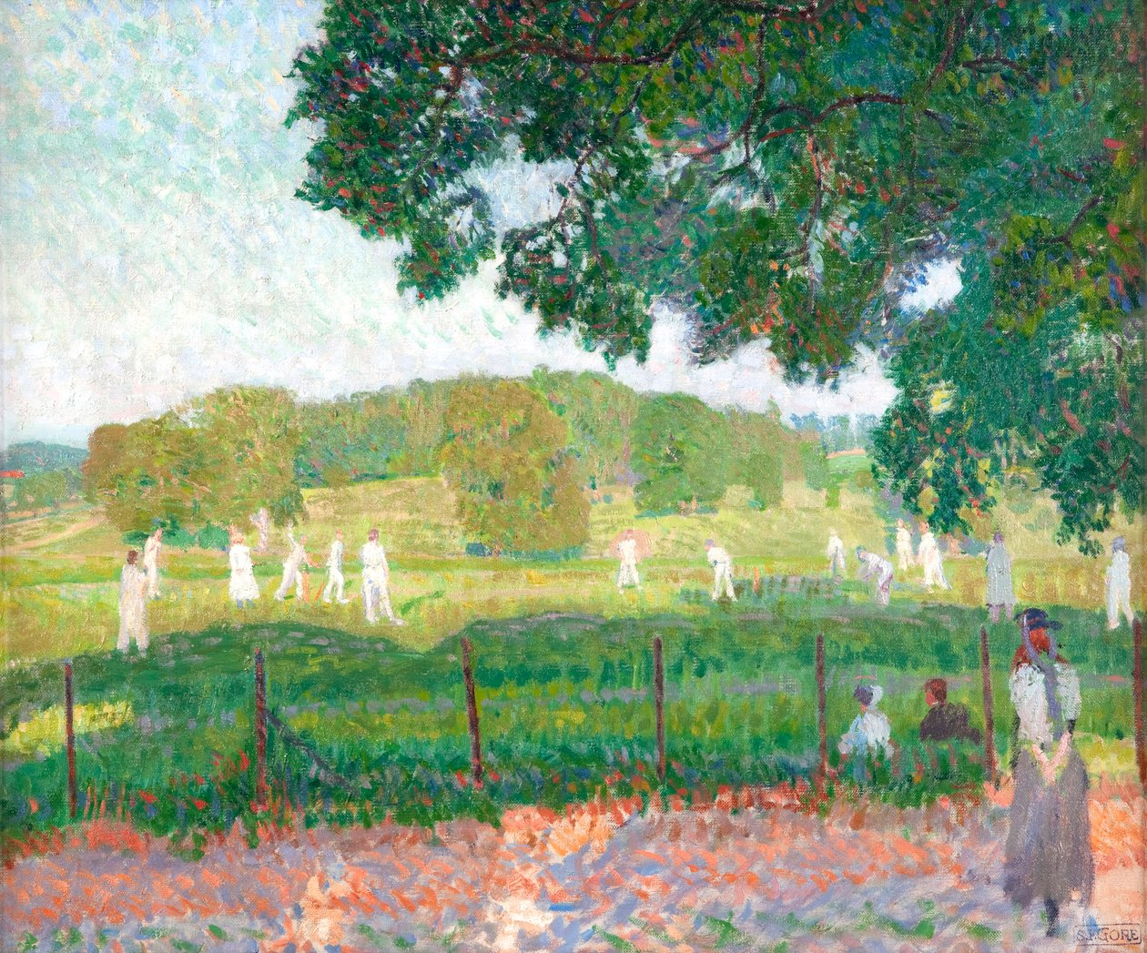 Cricketkampen, 1909 av Spencer Frederick Gore