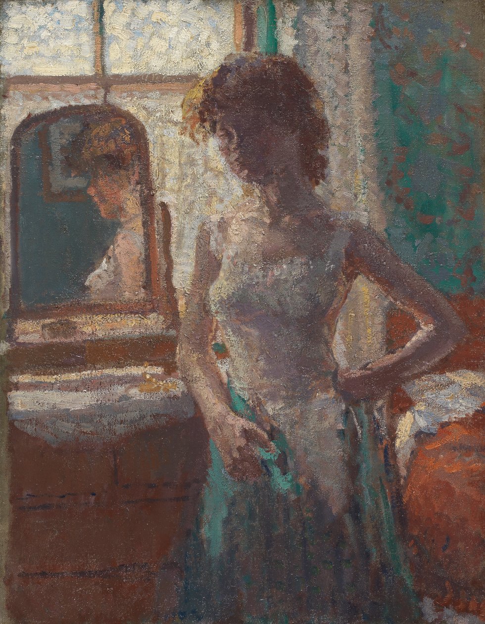 Den grønne kjolen, 1908-09 av Spencer Frederick Gore