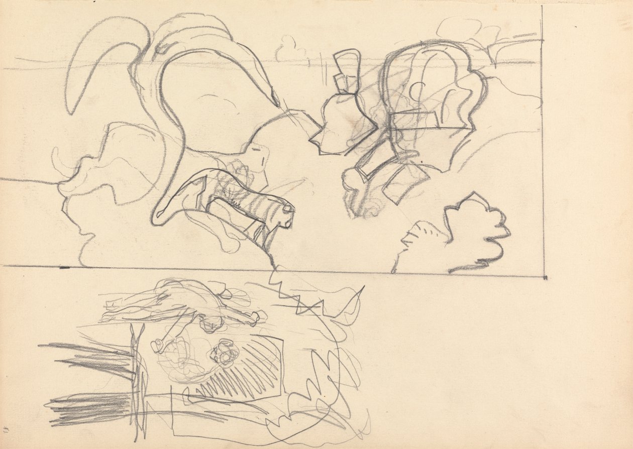 Cave of the Golden Calf: Tree House, Design for paneler med dyr av Spencer Frederick Gore