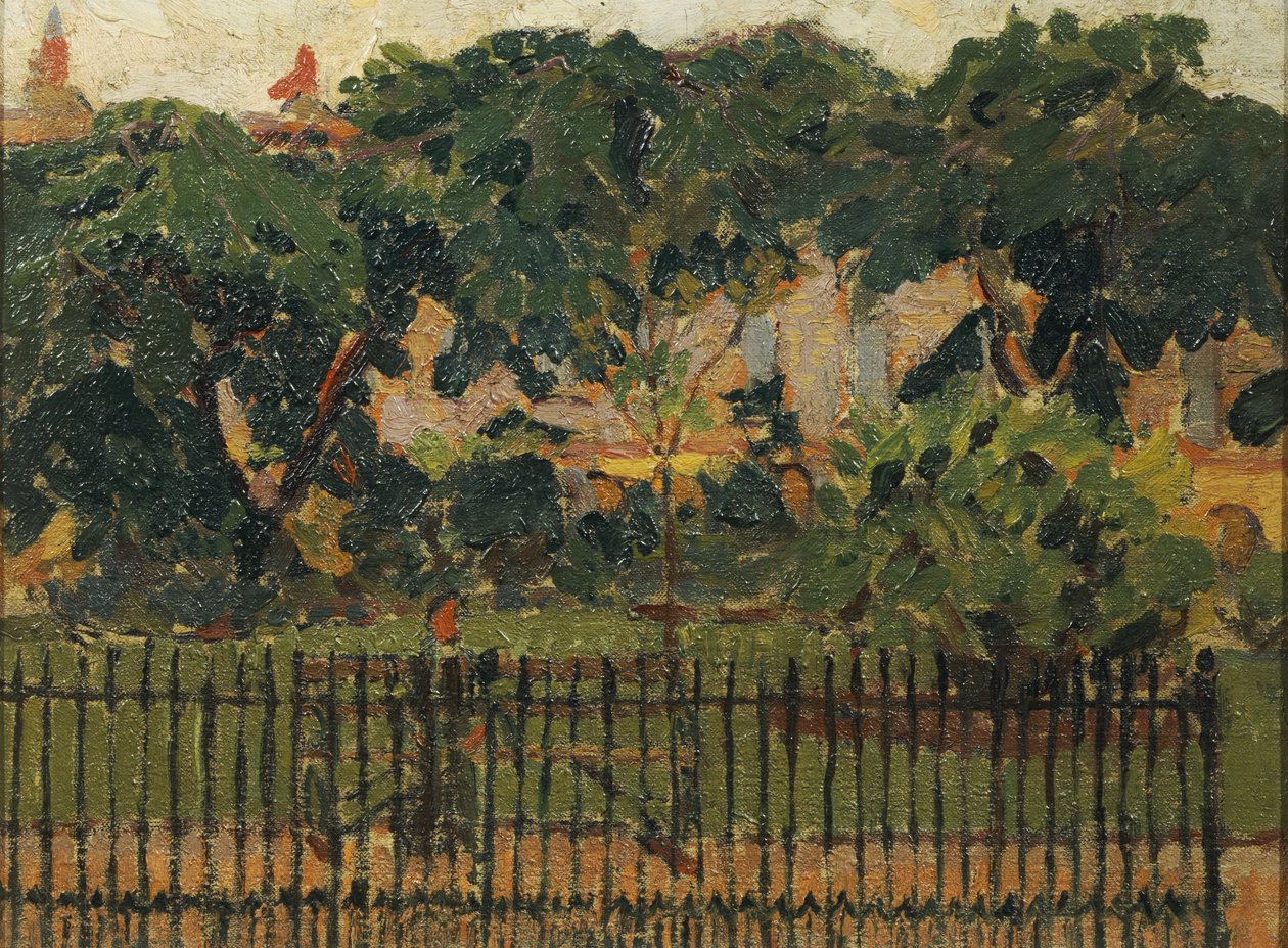 The Park Railings, Mornington Crescent av Spencer Frederick Gore