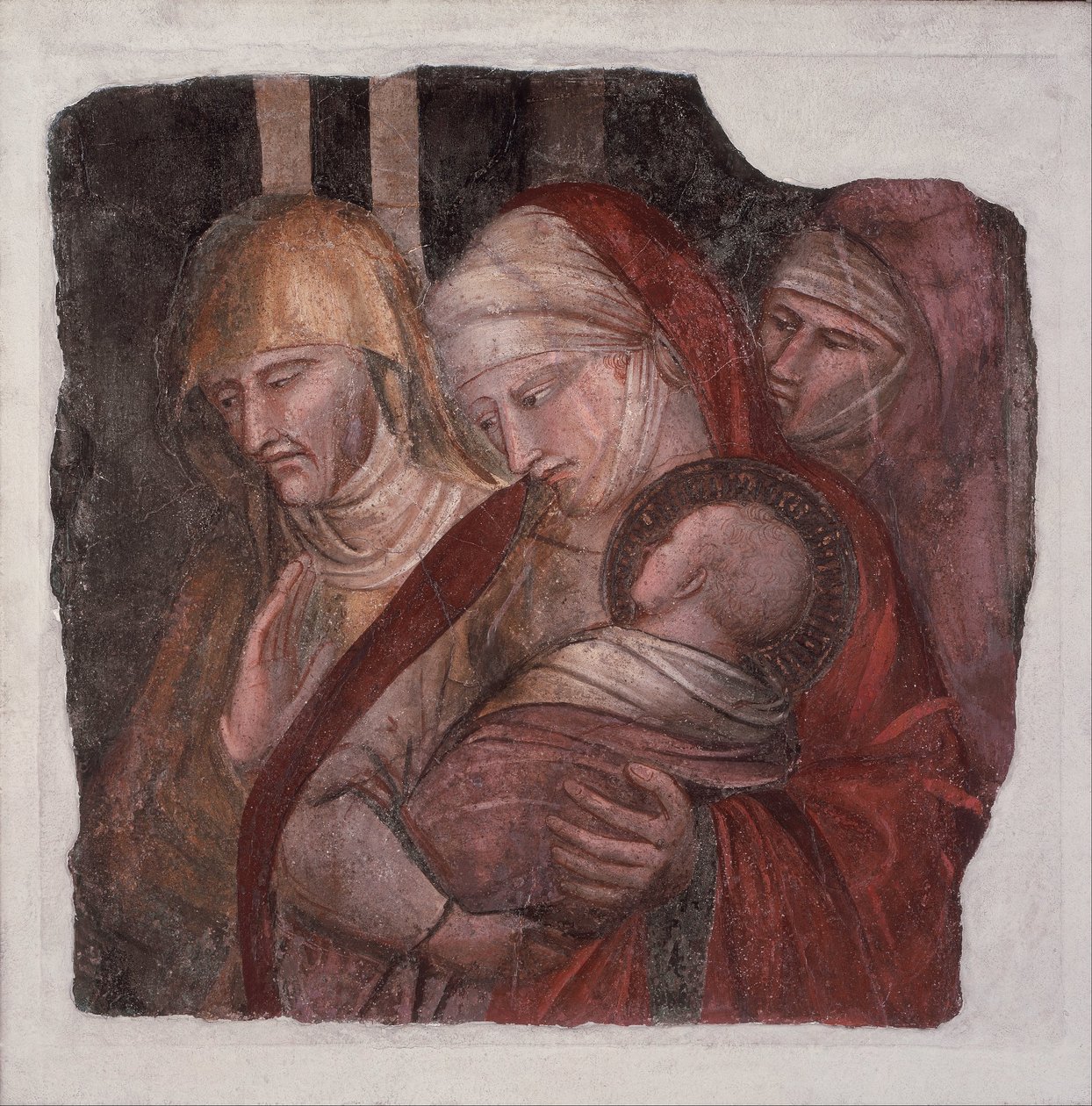Døperen Johannes døperen ble presentert for Sakarja av Aretino Luca Spinello or Spinelli