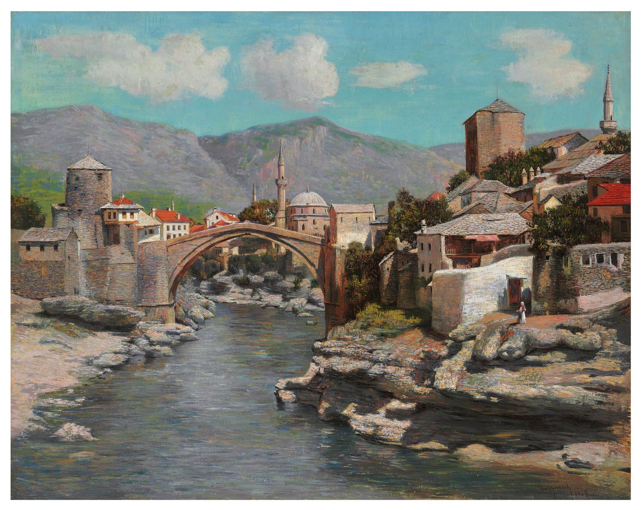 Den gamle broen i Mostar, Bosnia av Spiro Bocaric