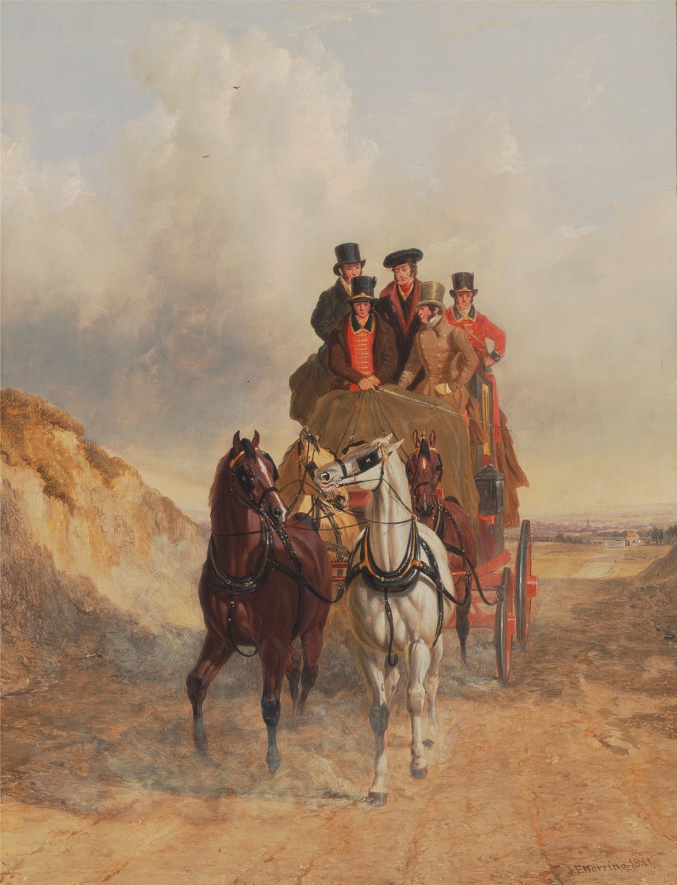 The Royal Mail Coach on the Road av John Frederick Herring Senior