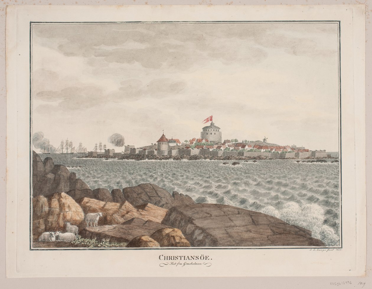 Christiansø. Sett fra Græsholmen av Søren L. Lange