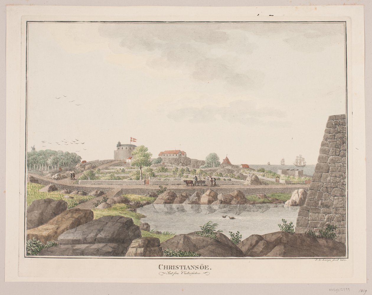 Christiansø. Sett fra vestsiden av Søren L. Lange