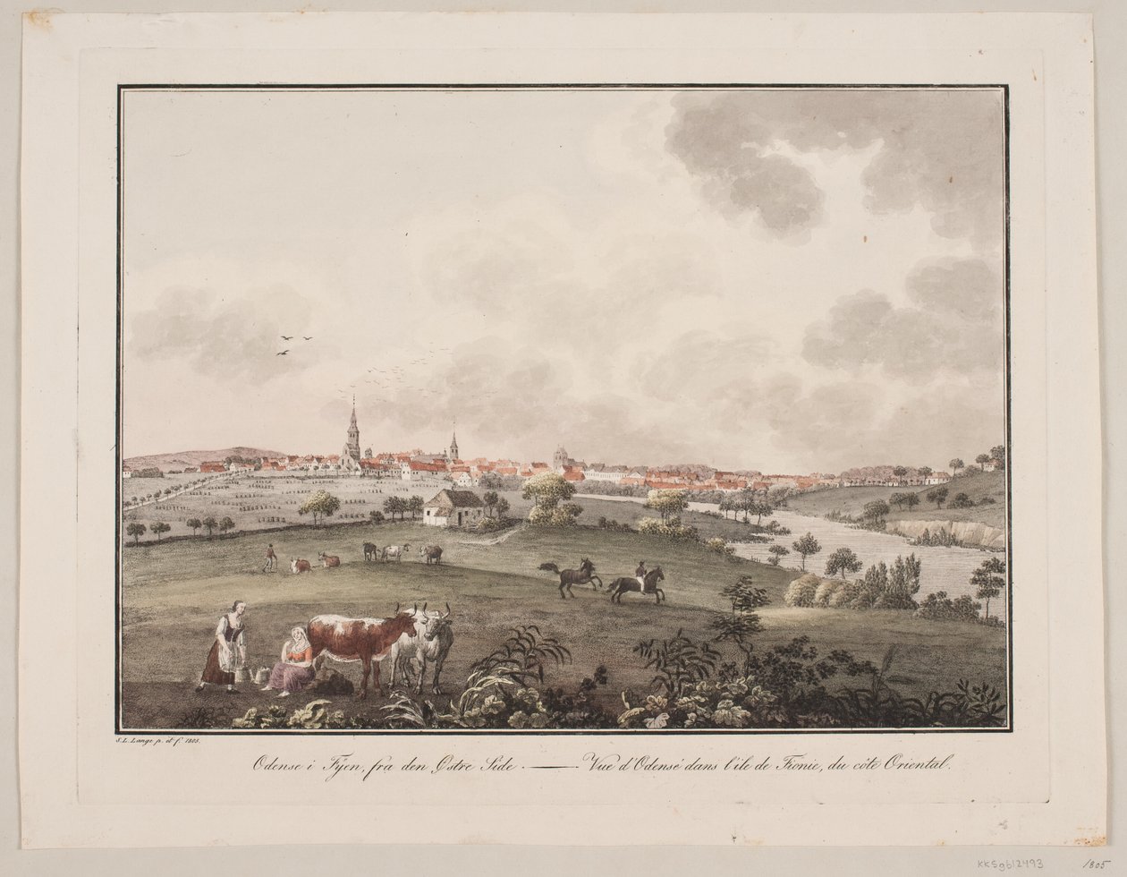 Odense på Fyn, fra østsiden av Søren L. Lange