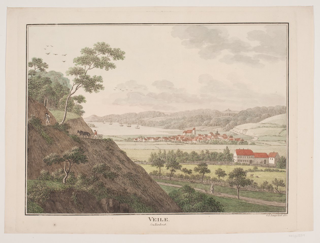 Vejle fra nordvest av Søren L. Lange